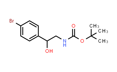 CAS No. 913181-90-5, tert-Butyl (2-(4-bromophenyl)-2-hydroxyethyl)carbamate