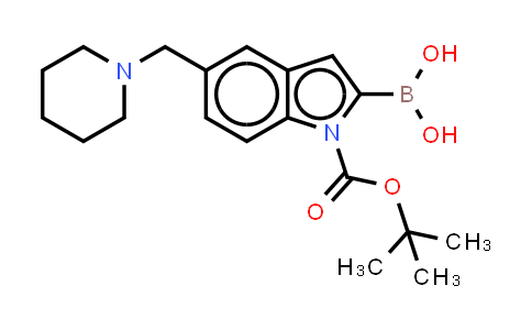 CAS No. 913388-56-4, 1H-Indole-1-carboxylic acid, 2-borono-5-(1-piperidinylmethyl)-, 1-(1,1-dimethylethyl) ester