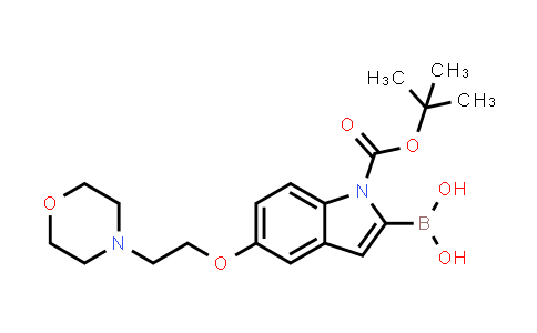 CAS No. 913388-60-0, 1H-Indole-1-carboxylic acid, 2-borono-5-[2-(4-morpholinyl)ethoxy]-, 1-(1,1-dimethylethyl) ester