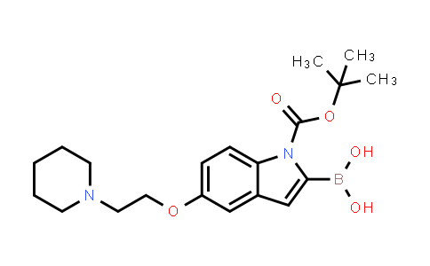 CAS No. 913388-68-8, 1H-Indole-1-carboxylic acid, 2-borono-5-[2-(1-piperidinyl)ethoxy]-, 1-(1,1-dimethylethyl) ester