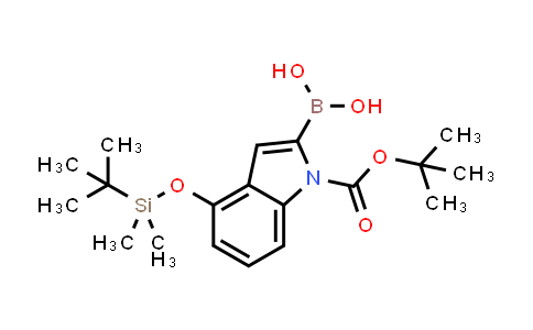 CAS No. 913388-78-0, 1H-Indole-1-carboxylic acid, 2-borono-4-[[(1,1-dimethylethyl)dimethylsilyl]oxy]-, 1-(1,1-dimethylethyl) ester