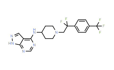 CAS No. 913574-42-2, N-(1-(2,2-difluoro-2-(4-(trifluoromethyl)phenyl)ethyl)piperidin-4-yl)-1H-pyrazolo[3,4-d]pyrimidin-4-amine