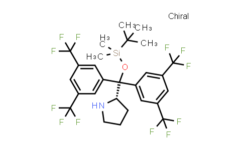 CAS No. 913699-13-5, (2S)-2-[Bis[3,5-bis(trifluoromethyl)phenyl]-[(tert-butyldimethylsilyl)oxy]methyl]pyrrolidine