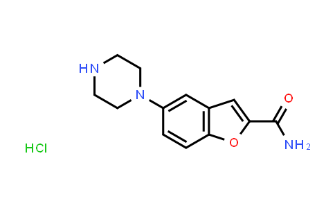CAS No. 913730-87-7, 5-(Piperazin-1-yl)benzofuran-2-carboxamide hydrochloride