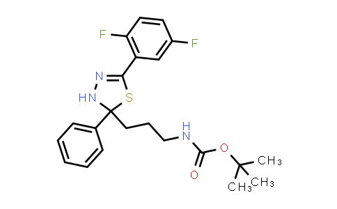 CAS No. 913731-98-3, tert-Butyl (3-(5-(2,5-difluorophenyl)-2-phenyl-2,3-dihydro-1,3,4-thiadiazol-2-yl)propyl)carbamate