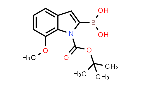 CAS No. 913835-81-1, 1H-Indole-1-carboxylic acid, 2-borono-7-methoxy-, 1-(1,1-dimethylethyl) ester