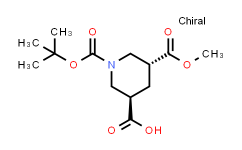 CAS No. 914261-00-0, rel-(3R,5R)-1-(tert-Butoxycarbonyl)-5-(methoxycarbonyl)piperidine-3-carboxylic acid