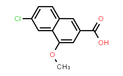 CAS No. 91498-79-2, 2-Naphthalenecarboxylic acid, 6-chloro-4-methoxy-