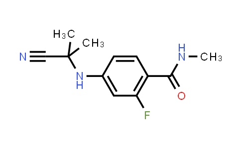 CAS No. 915087-32-0, 4-((2-Cyanopropan-2-yl)amino)-2-fluoro-N-methylbenzamide