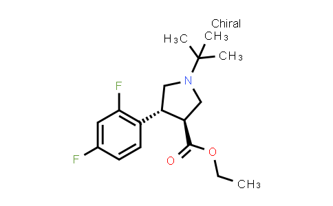 CAS No. 915158-39-3, Ethyl (3S,4R)-1-(tert-butyl)-4-(2,4-difluorophenyl)pyrrolidine-3-carboxylate