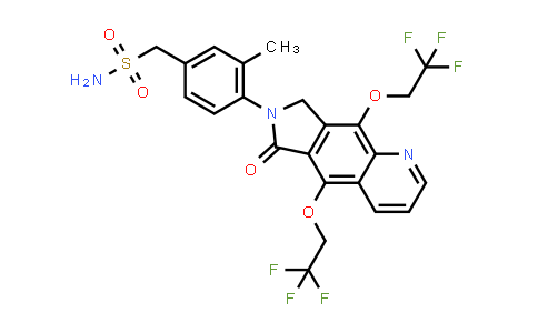 CAS No. 915192-39-1, Benzenemethanesulfonamide, 4-[6,8-dihydro-6-oxo-5,9-bis(2,2,2-trifluoroethoxy)-7H-pyrrolo[3,4-g]quinolin-7-yl]-3-methyl-