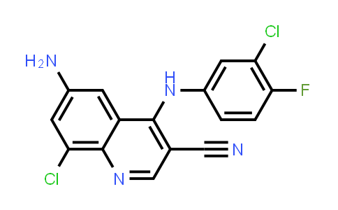 MC579676 | 915364-18-0 | 6-Amino-8-chloro-4-((3-chloro-4-fluorophenyl)amino)quinoline-3-carbonitrile