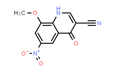 CAS No. 915369-08-3, 3-Quinolinecarbonitrile, 1,4-dihydro-8-methoxy-6-nitro-4-oxo-