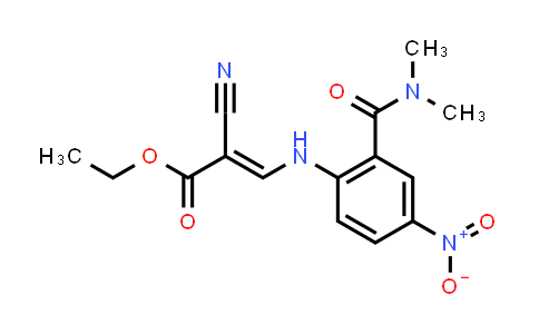 CAS No. 915369-16-3, (E)-Ethyl 2-cyano-3-((2-(dimethylcarbamoyl)-4-nitrophenyl)amino)acrylate