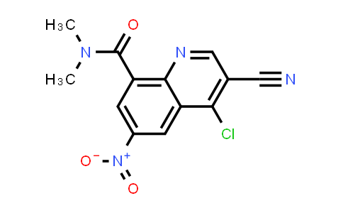CAS No. 915369-18-5, 8-Quinolinecarboxamide, 4-chloro-3-cyano-N,N-dimethyl-6-nitro-