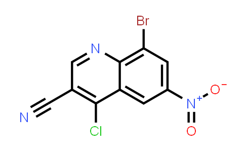 CAS No. 915369-22-1, 3-Quinolinecarbonitrile, 8-bromo-4-chloro-6-nitro-