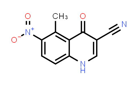 CAS No. 915369-62-9, 3-Quinolinecarbonitrile, 1,4-dihydro-5-methyl-6-nitro-4-oxo-