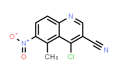 CAS No. 915369-64-1, 3-Quinolinecarbonitrile, 4-chloro-5-methyl-6-nitro-