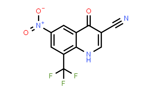 CAS No. 915369-69-6, 3-Quinolinecarbonitrile, 1,4-dihydro-6-nitro-4-oxo-8-(trifluoromethyl)-