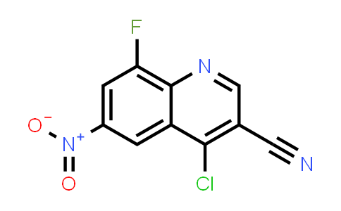 CAS No. 915369-86-7, 3-Quinolinecarbonitrile, 4-chloro-8-fluoro-6-nitro-