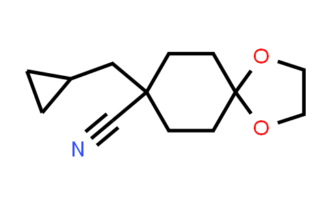 CAS No. 916159-85-8, 8-(Cyclopropylmethyl)-1,4-dioxaspiro[4.5]decane-8-carbonitrile