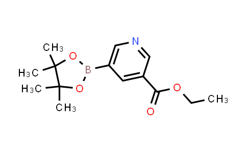 CAS No. 916326-10-8, 3-Pyridinecarboxylic acid, 5-(4,4,5,5-tetramethyl-1,3,2-dioxaborolan-2-yl)-, ethyl ester