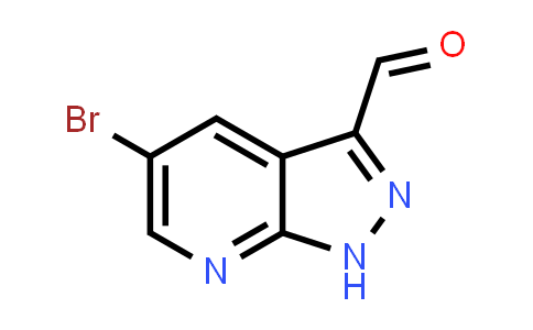 CAS No. 916326-37-9, 5-Bromo-1H-pyrazolo[3,4-b]pyridine-3-carbaldehyde