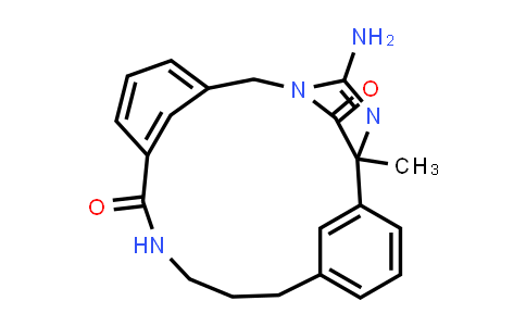 CAS No. 916770-80-4, 3,5,13-Triazatetracyclo[15.3.1.12,5.17,11]tricosa-1(21),3,7,9,11(22),17,19-heptaene-12,23-dione, 4-amino-2-methyl-