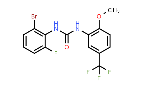 CAS No. 917389-23-2, 1-(2-Bromo-6-fluorophenyl)-3-(2-methoxy-5-(trifluoromethyl)phenyl)urea