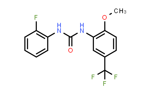 CAS No. 917389-24-3, N-(2-Fluorophenyl)-N'-[2-methoxy-5-(trifluoromethyl)phenyl]urea