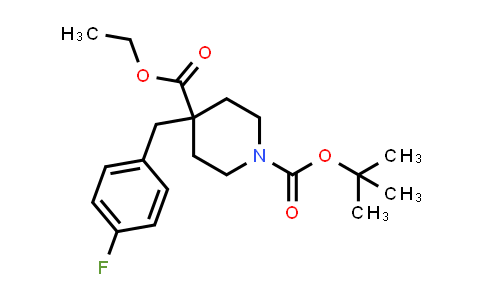 CAS No. 917755-77-2, 1-tert-Butyl 4-ethyl 4-(4-fluorobenzyl)piperidine-1,4-dicarboxylate