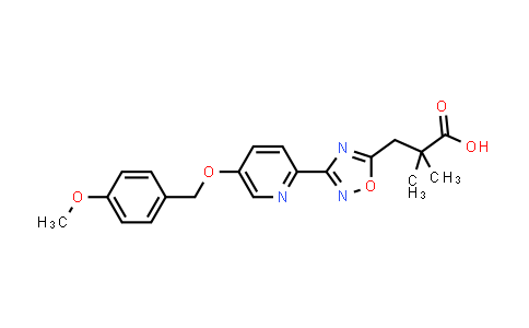 CAS No. 917911-01-4, 3-(3-(5-((4-Methoxybenzyl)oxy)pyridin-2-yl)-1,2,4-oxadiazol-5-yl)-2,2-dimethylpropanoic acid