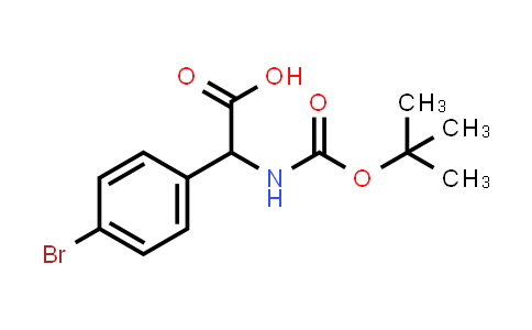 CAS No. 917925-71-4, (4-Bromophenyl)[(tert-butoxycarbonyl)amino]acetic acid