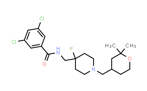 MC579928 | 918430-49-6 | Benzamide, 3,5-dichloro-N-[[4-fluoro-1-[(tetrahydro-2,2-dimethyl-2H-pyran-4-yl)methyl]-4-piperidinyl]methyl]-