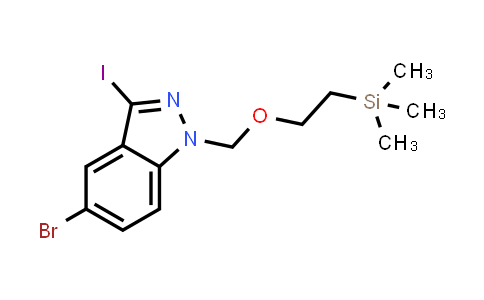 CAS No. 918440-14-9, 5-Bromo-3-iodo-1-((2-(trimethylsilyl)ethoxy)methyl)-1H-indazole