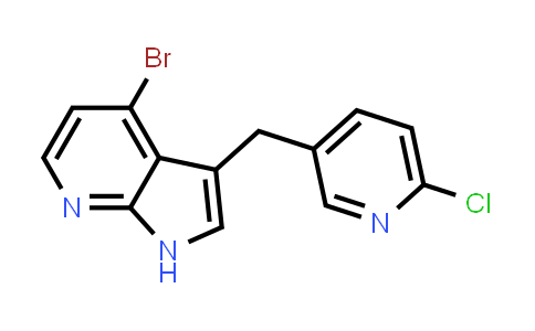 CAS No. 918513-60-7, 1H-Pyrrolo[2,3-b]pyridine, 4-bromo-3-[(6-chloro-3-pyridinyl)methyl]-