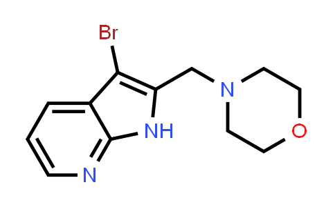 CAS No. 918515-15-8, 1H-Pyrrolo[2,3-b]pyridine, 3-bromo-2-(4-morpholinylmethyl)-