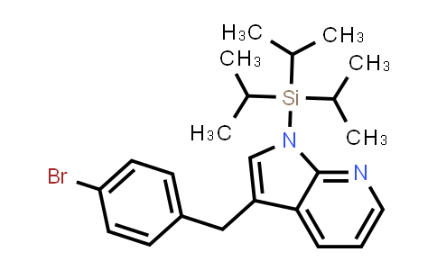 CAS No. 918524-38-6, 3-(4-bromobenzyl)-1-(triisopropylsilyl)-1H-pyrrolo[2,3-b]pyridine