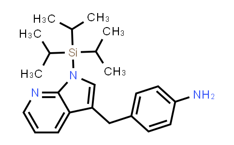 CAS No. 918524-40-0, 4-((1-(triisopropylsilyl)-1H-pyrrolo[2,3-b]pyridin-3-yl)methyl)benzenamine
