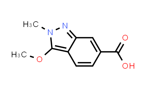 CAS No. 919106-89-1, 3-Methoxy-2-methyl-2H-indazole-6-carboxylic acid