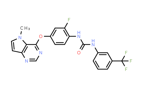 919279-04-2 | Urea, N-[2-fluoro-4-[(5-methyl-5H-pyrrolo[3,2-d]pyrimidin-4-yl)oxy]phenyl]-N'-[3-(trifluoromethyl)phenyl]-