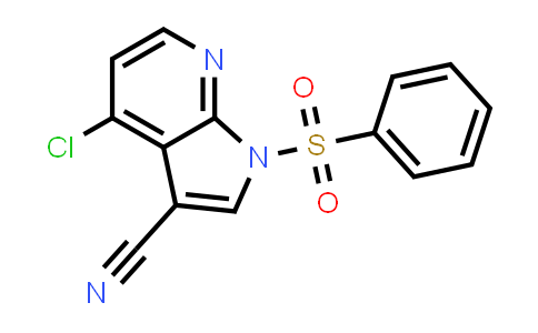CAS No. 920965-86-2, 1H-Pyrrolo[2,3-b]pyridine-3-carbonitrile, 4-chloro-1-(phenylsulfonyl)-