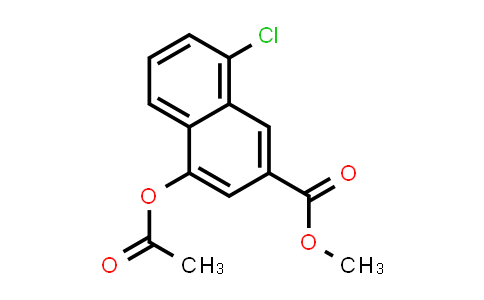 CAS No. 92103-30-5, 2-Naphthalenecarboxylic acid, 4-(acetyloxy)-8-chloro-, methyl ester