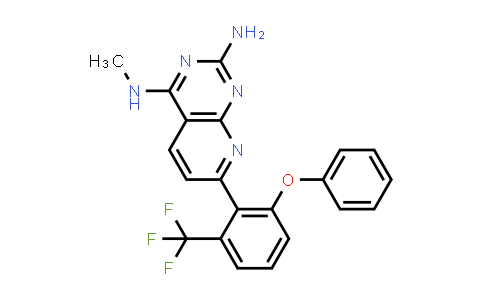 MC580157 | 921849-40-3 | Pyrido[2,3-d]pyrimidine-2,4-diamine, N4-methyl-7-[2-phenoxy-6-(trifluoromethyl)phenyl]-