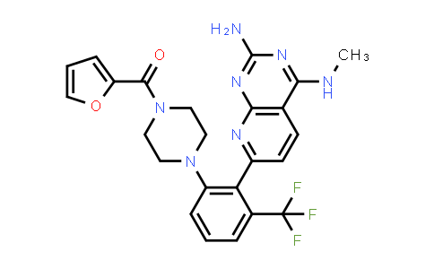 CAS No. 921851-26-5, Methanone, [4-[2-[2-amino-4-(methylamino)pyrido[2,3-d]pyrimidin-7-yl]-3-(trifluoromethyl)phenyl]-1-piperazinyl]-2-furanyl-