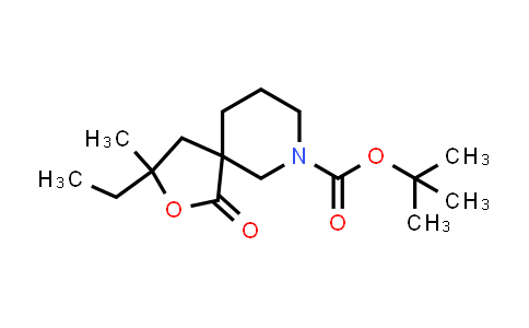 CAS No. 923009-90-9, 2-Oxa-7-azaspiro[4.5]decane-7-carboxylic acid, 3-ethyl-3-methyl-1-oxo-, 1,1-dimethylethyl ester