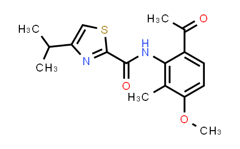 923289-20-7 | N-(6-acetyl-3-methoxy-2-methylphenyl)-4-isopropylthiazole-2-carboxamide