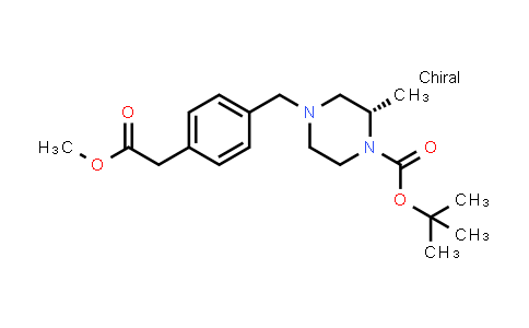 CAS No. 923565-72-4, (S)-tert-butyl 4-(4-(2-methoxy-2-oxoethyl)benzyl)-2-methylpiperazine-1-carboxylate