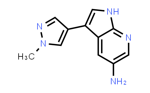 CAS No. 923583-13-5, 1H-Pyrrolo[2,3-b]pyridin-5-amine, 3-(1-methyl-1H-pyrazol-4-yl)-