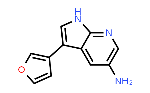 CAS No. 923583-51-1, 1H-Pyrrolo[2,3-b]pyridin-5-amine, 3-(3-furanyl)-